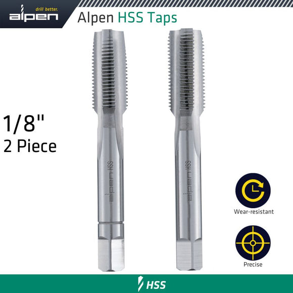 Image of a Alpen HSS Hand Tap Set Imperial  G 1/8' Pouched