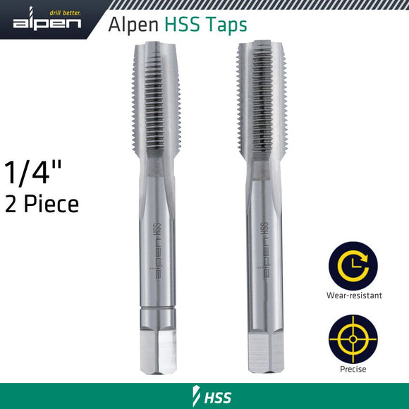 Image of a Alpen HSS Hand Tap Set Imperial  G 1/4' Pouched