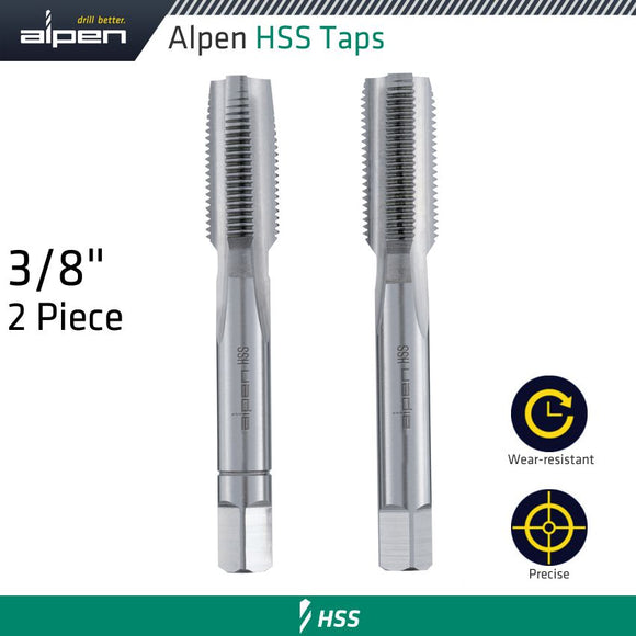 Image of a Alpen HSS Hand Tap Set Imperial  G 3/8' Pouched