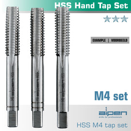 Image of a Alpen Hand Tap Set In Pouch M4 HSS 0.7mm Pitch