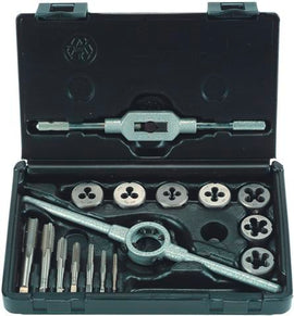 Image of a Alpen Tap & Die Set 16 Piece M3 - M12 HSS With Die Holder & Tap Wrench