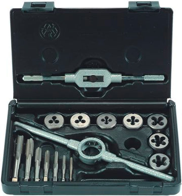 Image of a Alpen Tap & Die Set 16 Piece M3 - M12 HSS With Die Holder & Tap Wrench