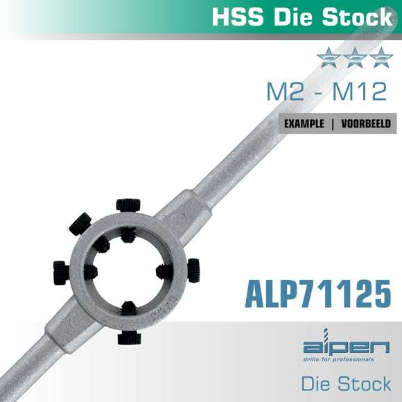 Image of a Alpen Die Stock 25X9mm In Pouch HSS