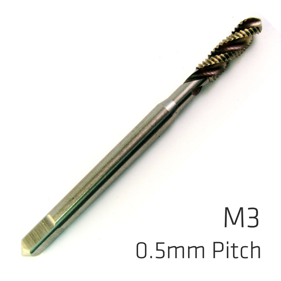 Image of a Alpen Machine Tap Cobalt 3mm Spiral Fluted In Pouch 0.5mm Pitch