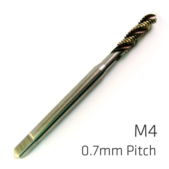 Image of a Alpen Machine Tap Cobalt 4mm Spiral Fluted In Pouch 0.7mm Pitch