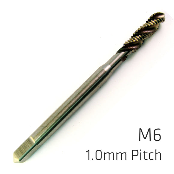 Image of a Alpen Machine Tap Cobalt 6mm Spiral Fluted In Pouch 1.0mm Pitch