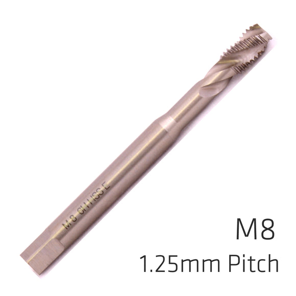 Image of a Alpen Machine Tap Cobalt 8mm Spiral Fluted In Pouch 1.25mm Pitch