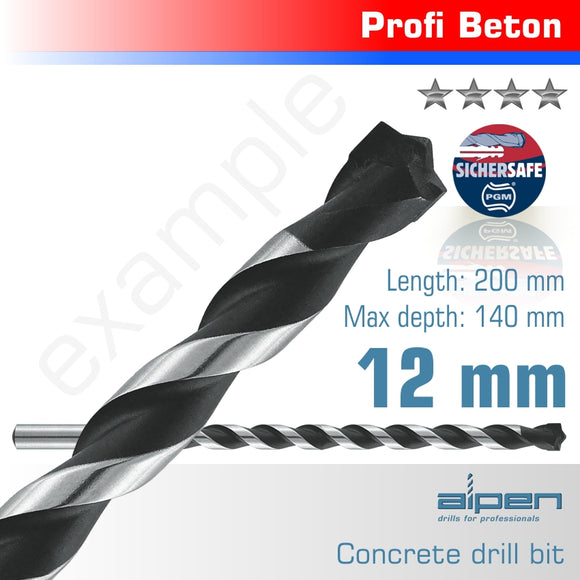 Image of a Alpen Concrete 12.0 X 200mm Profi Beton Drill Bit Masonry