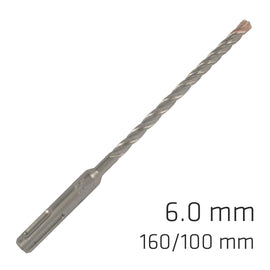 Image of a Alpen Force X 6.0 X 160/100 SDS-Plus Rebar Drill Bit X4 Cutting Edges - Bulk