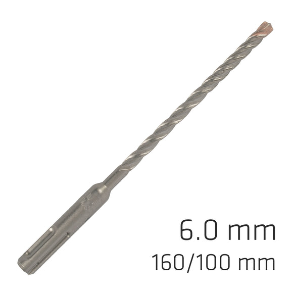 Image of a Alpen Force X 6.0 X 160/100 SDS-Plus Rebar Drill Bit X4 Cutting Edges - Bulk