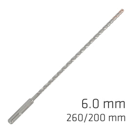 Image of a Alpen Force X 6.0 X 260/200 SDS-Plus Rebar Drill Bit X4 Cutting Edges - Bulk