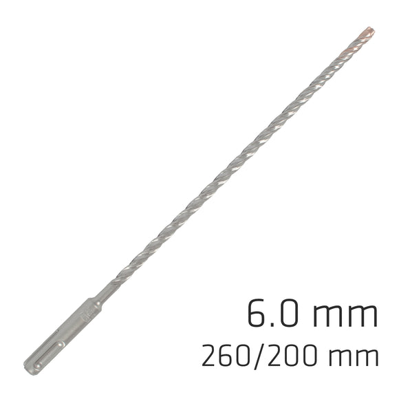 Image of a Alpen Force X 6.0 X 260/200 SDS-Plus Rebar Drill Bit X4 Cutting Edges - Bulk