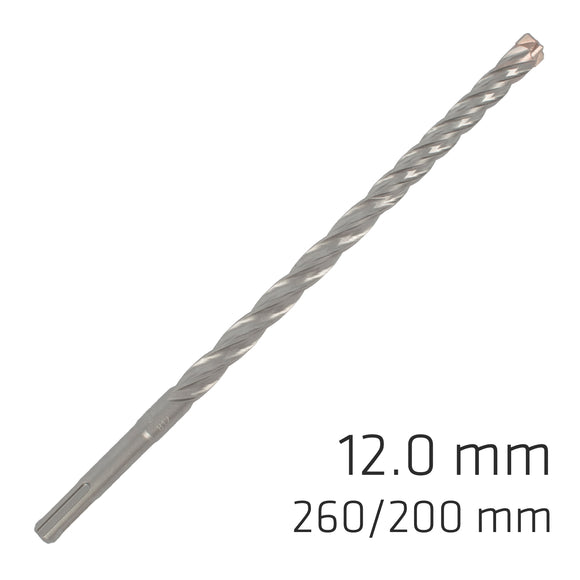 Image of a Alpen Force X 12.0 X 260/200 SDS-Plus Rebar Drill Bit X4 Cutting Edges - Bul