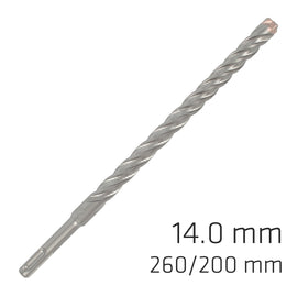 Image of a Alpen Force X 14.0 X 260/200 SDS-Plus Rebar Drill Bit X4 Cutting Edges - Bul