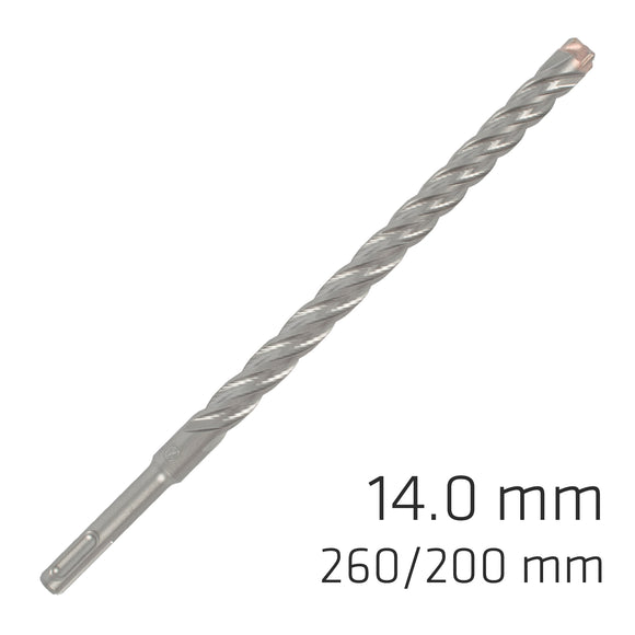 Image of a Alpen Force X 14.0 X 260/200 SDS-Plus Rebar Drill Bit X4 Cutting Edges - Bul