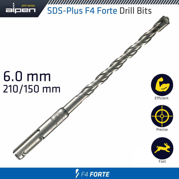 Image of a Alpen SDS Plus Bit 210 X 150mm 6mm Bulk