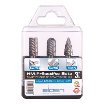 Image of a Alpen Tungsten Burr Set 3Piece
