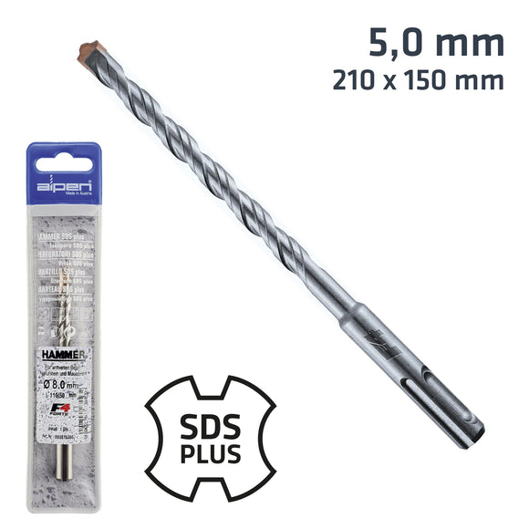 Image of a Alpen SDS Plus 210  X 150 5.0mm Hammer Bit Plastic Wallet