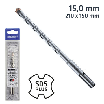 Image of a Alpen SDS Plus 210X150 15.0mm Hammer Bit Plastic Wallet