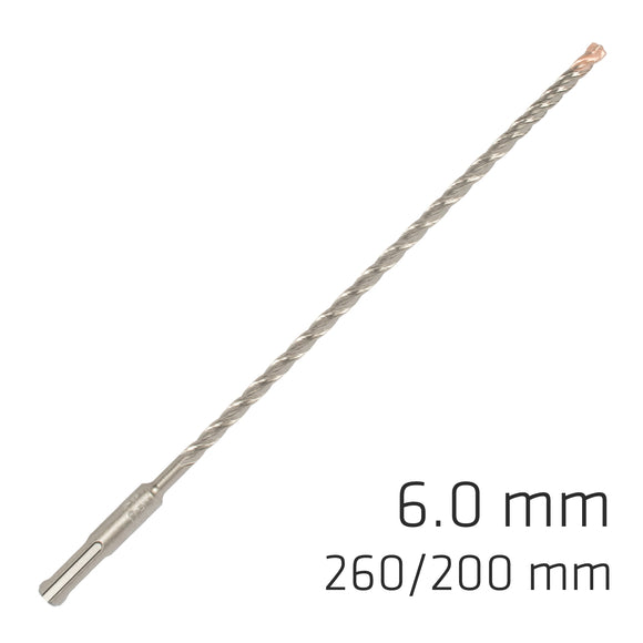 Image of a Alpen Force X 6.0 X 260/200 SDS-Plus Rebar Drill Bit X4 Cutting Edges
