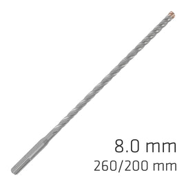 Image of a Alpen Force X 8.0 X 260/200 SDS-Plus Rebar Drill Bit X4 Cutting Edges