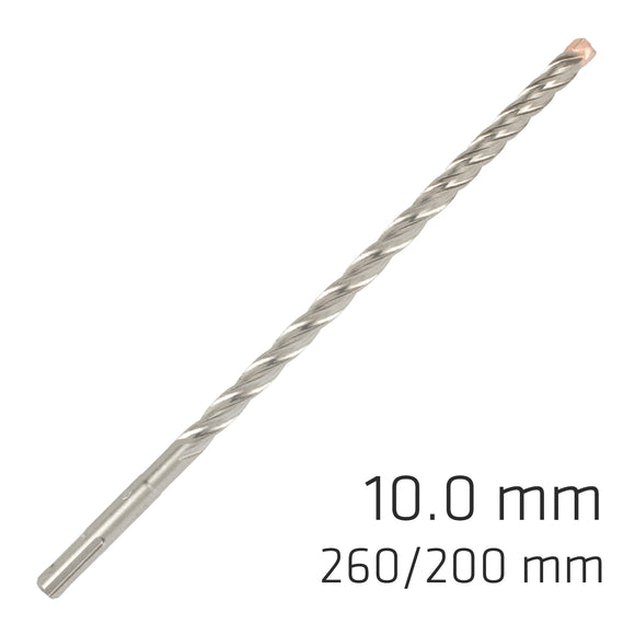 Image of a Alpen Force X 10.0 X 260/200 SDS-Plus Rebar Drill Bit X4 Cutting Edges