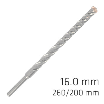 Image of a Alpen Force X 16.0 X 260/200 SDS-Plus Rebar Drill Bit X4 Cutting Edges