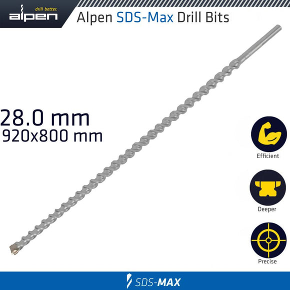 Image of a Alpen SDS Max Drill Bit 920X800 28mm