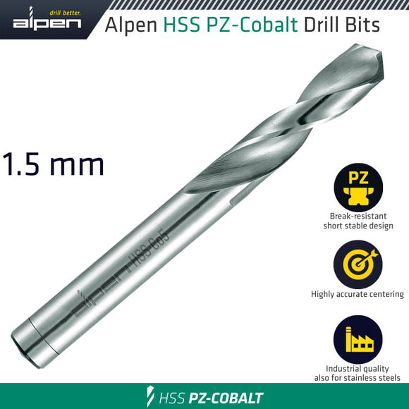 Image of a Alpen Cobalt Drill Short Bulk 1.50mm