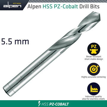 Image of a Alpen Cobalt Drill Short Bulk 5.50mm