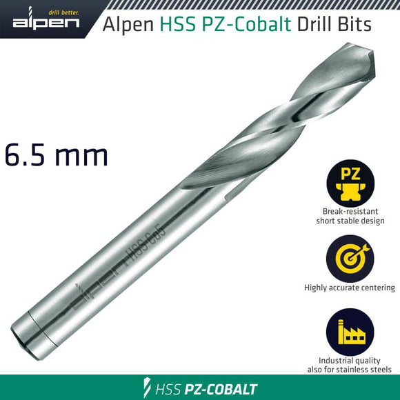 Image of a Alpen Cobalt Drill Short Bulk 6.50mm