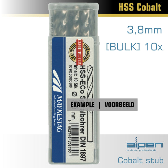 Image of a Alpen Cobalt Drill Short Bulk 3.8mm