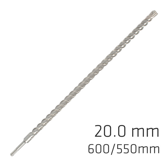 Image of a Alpen Force X 20.0 X 600/550 SDS-Plus Rebar Drill Bit X4 Cutting Edges