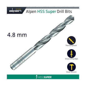 Alpen HSS Super Drill Bit 4.8mm Bulk - image 01