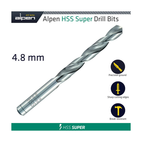 Alpen HSS Super Drill Bit 4.8mm Bulk - image 01