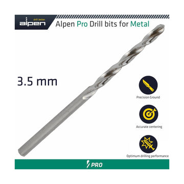 Alpen Pro HSS Drill Din 338 Rn 135 With Split Point 3.5mm Bulk - image 01