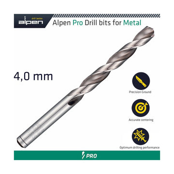 Alpen Pro HSS Drill Din 338 Rn 135  With Split Point 4.0mm Bulk - image 01