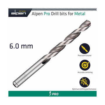 Alpen Pro 6.0mm HSS Drill Din 338 Rn 135 With Split Point Bulk - image 01