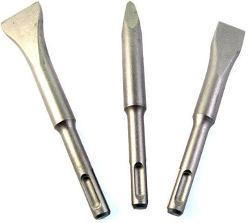 Image of a Alpen SDS Short Chisel Set Plastic Tube Point X140mm Flat 20X140 Wide 30X140