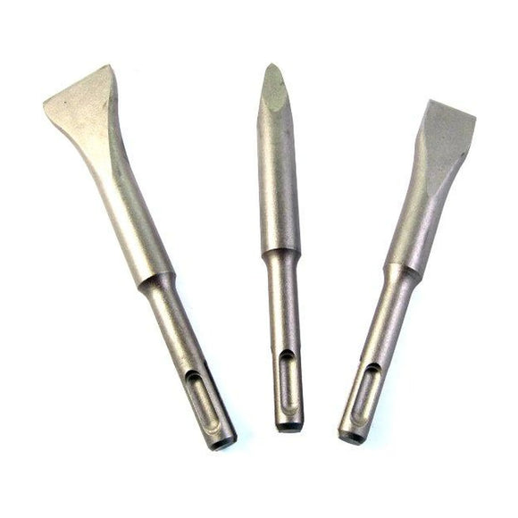 Alpen SDS Short Chisel Set Plastic Tube Point X140mm Flat 20X140 Wide 30X140 - image 01
