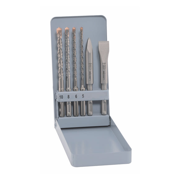 Image of a Alpen SDS Plus Mixed Set SDS 5 6 8 10mm X 160-Chisel-Flat 20 X 140-Point 140