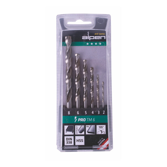 Image of a Alpen HSS Pro Drill Bit Set 6 Piece 2 - 8mm 111806100