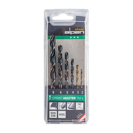 Image of a Alpen Sprint Master Tm6 6-Pcs 2 - 3 - 4 - 5 - 6 - 8mm HSS Set