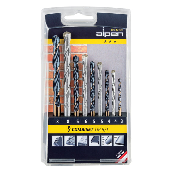 Image of a Alpen HSS/Masonry Drill Bit Kombi Set 3-8mm