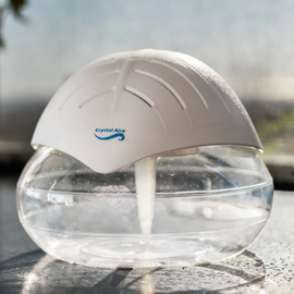 Image of a Crystal Aire Standard Air Purifier White Top out of packaging