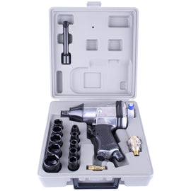 Image of an AirCraft Air Impact Wrench 1/2' 17 Piece Kit Single Hammer