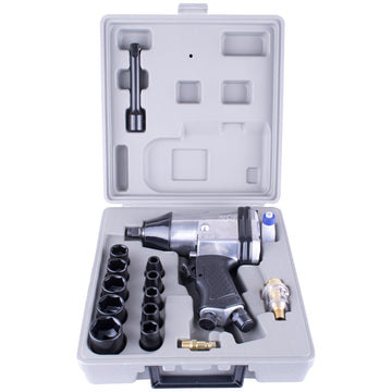 Image of an AirCraft Air Impact Wrench 1/2' 17 Piece Kit Single Hammer