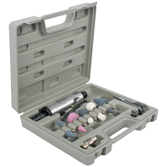 Image of an AirCraft Air Die Grinder 6mm14 Piece Kit Blow Mould Case
