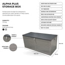 Image of a CASA CALORE Alpha Plus 490L Garden / Patio / Deck Storage XL Trunk 2