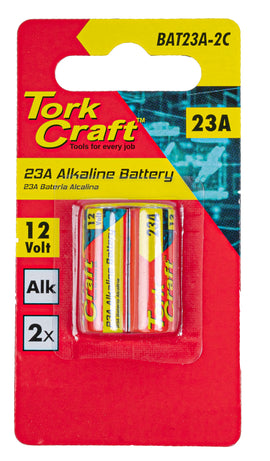 Image of a Tork Craft Battery 23A 12v Alkaline 2 Pack 